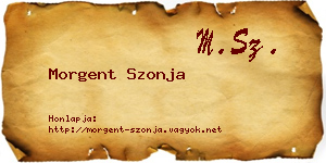 Morgent Szonja névjegykártya